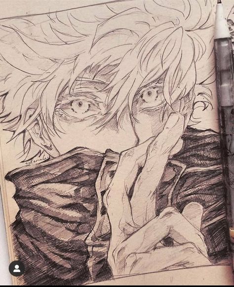 Naruto Sketch Drawing, Sketches Pencil, Best Anime Drawings, Anime Drawing Books, 캐릭터 드로잉, Easy Drawings Sketches, Dark Art Illustrations, Anime Drawing, Gojo Satoru