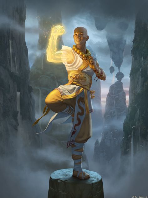 Monk Dnd, Rpg Horror, Dungeons And Dragons Classes, Fantasy Worlds, Knight Art, Human Male, Dungeons And Dragons Characters, Dnd Art, Art Fantasy