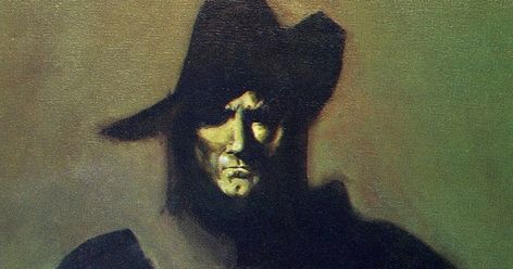 If Robert E Howard could see these renditions of his fourth best hero, I suspect he would say something like, "just a mo... Fantasy Archetypes, Mork Borg, Dark Western, Solomon Kane, Robert E Howard, Witch Hunter, Jeff Jones, Sf Art, Best Hero