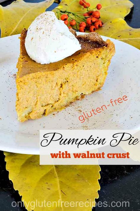 Reeses Pie, Gluten Free Entertaining, Pudgy Pie, Pumpkin Pie Crust, Best Pie Crust Recipe, Mincemeat Pie, Gluten Free Pumpkin Recipes, Pie Ideas, Walnut Crust