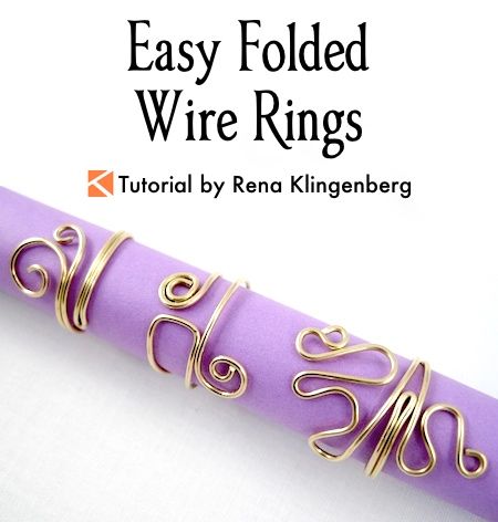 Easy Folded Wire Ring Tutorial – Jewelry Making Journal Jewelry Journal, Easy Jewelry Making Ideas, Wire Rings Tutorial, Wire Jewelry Rings, Wire Wrapped Jewelry Tutorials, Bijoux Fil Aluminium, Easy Jewelry, Wire Jewelry Tutorial, Ring Tutorial