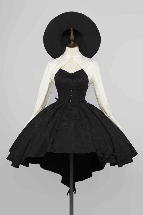 New Release: 【-The Phases of the Moon-】 #GothicLolita Series

◆ Shopping Link >>> https://lolitawardrobe.com/the-phases-of-the-moon-gothic-lolita-bolero-and-jumper-dress_p7449.html The Phases Of The Moon, Shopping Link, Pretty Quinceanera Dresses, Old Fashion Dresses, Phases Of The Moon, Dress Black And White, Gothic Dress, Fantasy Fashion, New Release