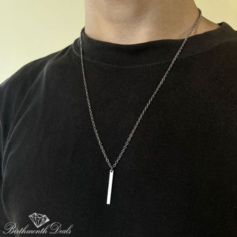 Rectangle Bar Necklace | Mens jewelry necklace, Men necklace, Mens chain necklace Outfits Guys, Jewellery Chain, Styles Clothes, Accessories Aesthetic, Silver Bar Necklace, Stainless Steel Chain Necklace, Lovers Necklace, Necklace Men, Mens Chain Necklace