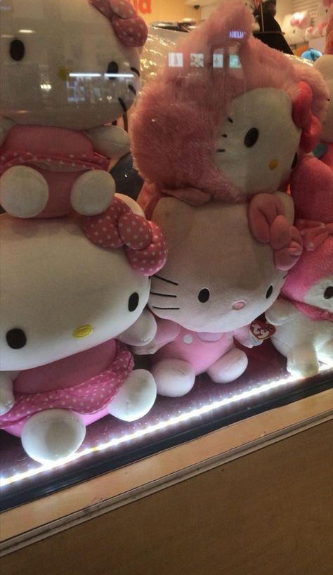 Hello Kitty Plush Aesthetic, Pink Angel Aesthetic, Aesthetic Hellokitty, Aliyah Core, Store Wallpaper, Pink Window, Sanrio Stuff, Hello Kitty Themes, Hello Kitty Aesthetic