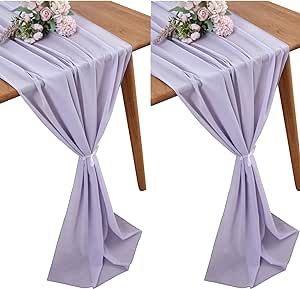 Lavender Wedding Table, Chiffon Table Runner, Easter Dinner Table, Round Table Decor, Rustic Table Runners, Baby Shower Table Decorations, Shower Table, Banquet Decorations, Baby Shower Purple