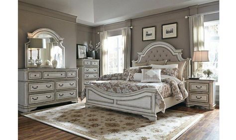 Upholstered Bedroom Set, King Size Bedroom Sets, Sleigh Bedroom Set, Shaped Headboard, Bed Dresser, King Sized Bedroom, King Upholstered Bed, Queen Upholstered Bed, Traditional Cottage