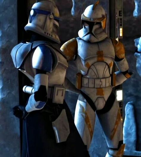 Captain Rex & Commander Cody <--- HOW is it a that they can be standing in the same stance yet Rex is so much more sarcastic? Captain Rex And Commander Cody, Rex And Cody, Star Wars Characters Poster, Star Wars Clone Troopers, Commander Cody, Star Wars Clones, Star Wars Canon, Captain Rex, Star Wars Trooper