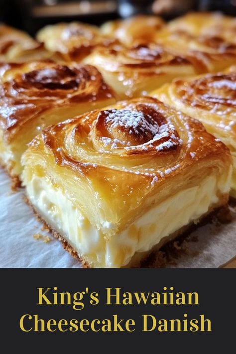 Ingredients: 1 tablespoon butter, melted 12-pack KING’S HAWAIIAN® original sweet rolls 1/3 cup butter, melted... King Hawaiian Rolls Recipe, Hawaiian Cheesecake Danish, Hawaiian Rolls Recipe, Cheesecake Danish, Hawaiian Cheesecake, King Hawaiian Rolls, Rich Cheesecake, Orange Baking, Sweet Roll Recipe