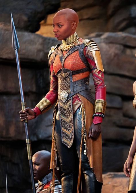 Dora Milaje Spear, Marvel Okoye, African Samurai, Panthers Outfit, Amazons Women Warriors, Dora Milaje, Crisis Protocol, Black Panther 2018, African Dance