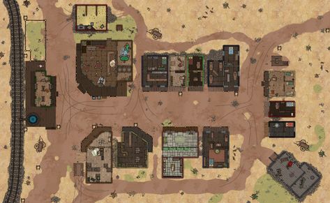 Western Town Dnd Map, Deadlands Rpg, Wild West Games, West Map, Old Western Towns, Edge Of The Empire, Weird West, Dnd World Map, Map Making