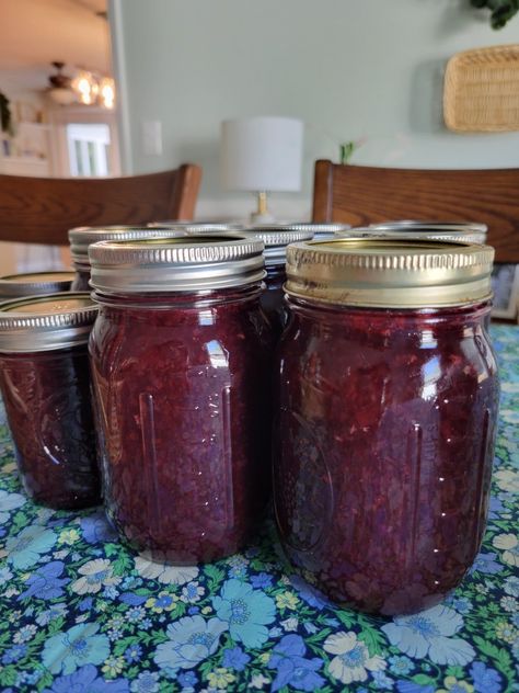 Muscadine Preserves Recipe, Sure Jell Recipe, Muscadine Jelly, Freezing Recipes, Sunny Fall Day, Grape Picking, Jelly Jars, On Toast, Fall Day