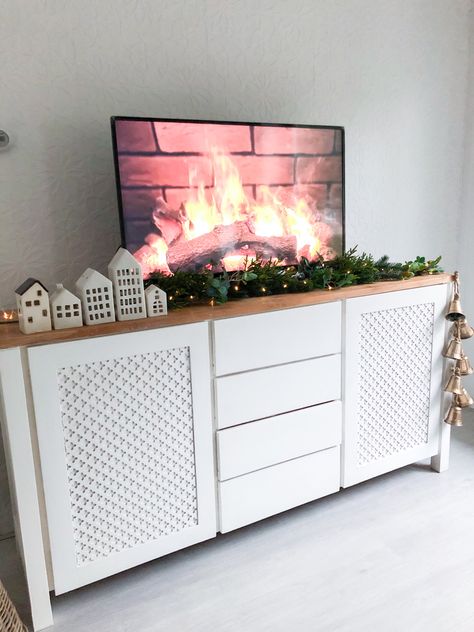 Tv Cabinet Christmas Decorations, Cabinet Christmas Decorations, Faux Stems, Christmas Mantel, Christmas Mantels, Mantel Decorations, Tv Cabinet, Christmas Deco, Tv Cabinets