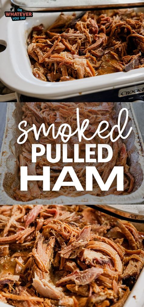 Double Smoked Pulled Ham Smoked Ham Recipes, Prime Rib Recipe Easy, Recipes Using Ham, Leftover Prime Rib Recipes, Smoked Ham Recipe, Easy Smoker Recipes, Smoked Dishes, Outdoor Cooking Recipes, Easy Taco Recipes