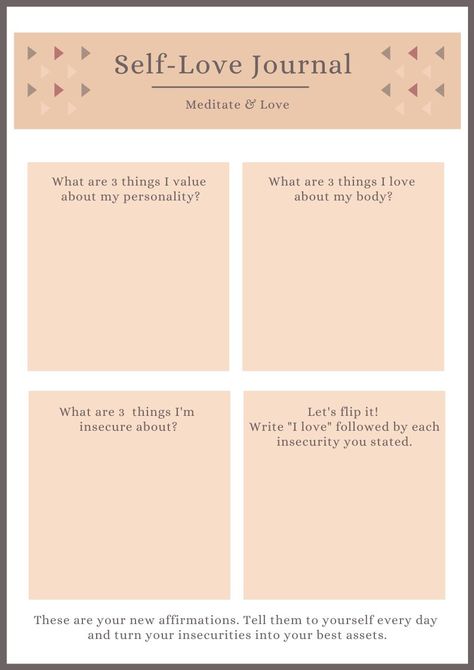 Printable Self Love Worksheet, Self Love Journal Template, Love Yourself Worksheet, Journaling Exercises For Healing, Self Love Printables, Self Love Exercises Journal, Therapy Journal Template, Diy Self Love Journal Ideas, Self Love Template