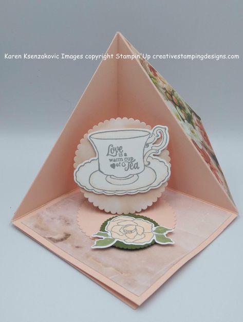 Tea Together, Tea Cup Card, Good Thursday, Around The Bend, Special Birthday Cards, Card Creative, Homemade Birthday Cards, Easel Stand, Interactive Cards