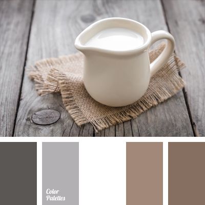 White color adds volume to a combination of soft gray-brown hues. This color scheme suits well exterior trim of cottage or country house, as well as balcon. Idee Pasto, Trendy Living Rooms, Colors Palette, Kitchen Farmhouse, Brown Living Room, Gray Bedroom, Grey Kitchens, Trendy Bedroom, White Rooms