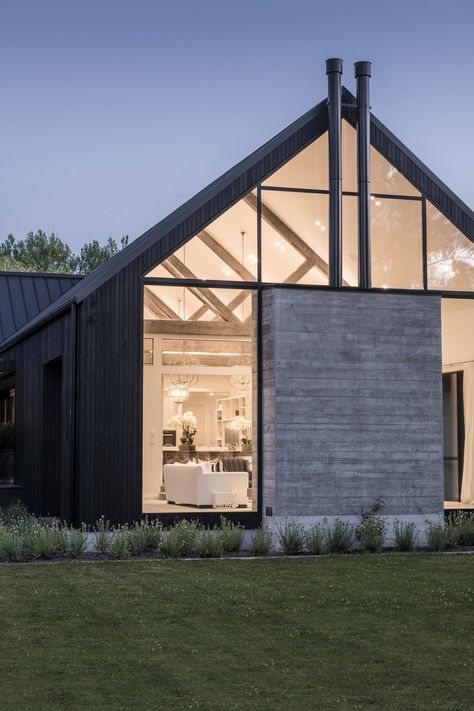 Scandinavian Barn House, Neil Architecture, Barn House Conversion, Scandinavian Modern House, White Kitchen Accessories, Interior Farmhouse, Incredible Architecture, Black White Kitchen, Barn Houses