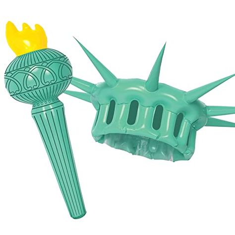 Statue Of Liberty Costume, Statue Of Liberty Crown, Costume Party Decorations, Liberty Statue, Party Inflatables, 4th Of July Celebration, Patriotic Party, Patriotic Holidays, 4th Of July Party