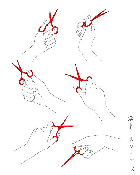 Hand Scissor Tattoo, Sewing Hand Reference, Hand With Scissors Drawing, Hand Near Mouth Pose, Hand Holding Needle Reference, Hand Holding Scissors Drawing, Person Holding Scissors Reference, Hand Holding Scissors Reference, Rawr Hands Reference