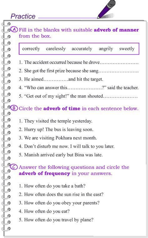 Adverb Worksheet Grade 5, Kinds Of Adverbs Worksheet, Types Of Adverbs Worksheet, Kinds Of Adverbs, Grade 4 Grammar, Adverbs Worksheet, Struktur Teks, English Grammar Exercises, Good Grammar