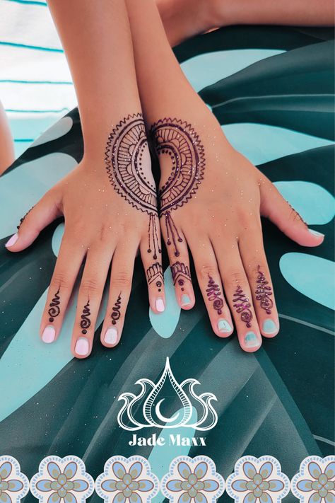 Matching henna hand design for best friends