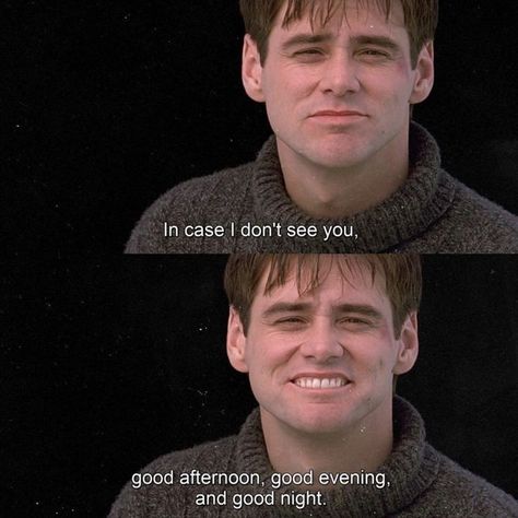 #jimcarrey #trumanshow #truman #trumanburbank Truman Show Aesthetic, The Truman Show Aesthetic, Movie Scenes Quotes, Funny Movie Lines, Iconic Movie Scenes, Iconic Movie Quotes, Cinema Quotes, The Truman Show, Relatable Posts