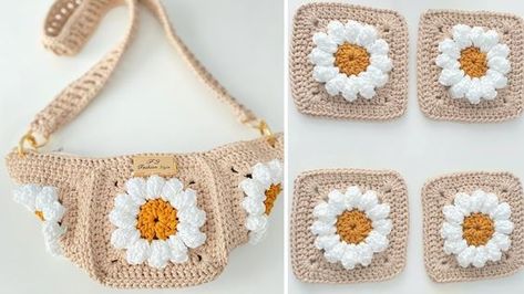 Boho Crochet Bag, Crochet Butterflies, Crochet Hobo Bag, Crochet Granny Square Tutorial, Square Crochet Pattern, Confection Au Crochet, Crochet Business, Crochet Handbags Patterns, Crochet Purse Patterns