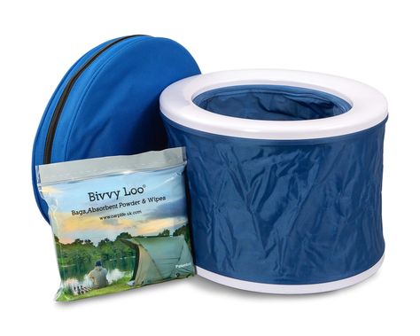 Bivvy Loo Blue Portable Toilet - Camping Toilet - Festival Toilet - Fishing Toilet - Campervan Toilet - Outdoor Camping Toilet - Portable loo - Camping Loo - Folds Away Flat - Supports Over 23 Stone: Amazon.co.uk: Sports & Outdoors Space Saving Toilet, Toilet Outdoor, Portable Toilet For Camping, T6 California, Portable Potty, Road Trip France, Camping Toilet, Roof Tent, Portable Toilet