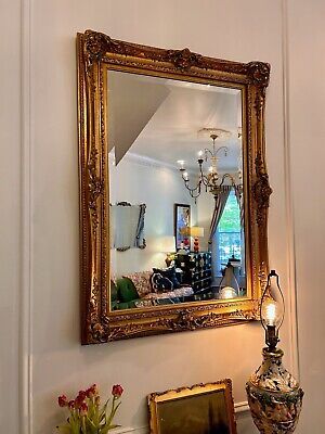 Find many great new & used options and get the best deals for Vintage Gold Rectangular Mirror at the best online prices at eBay! Free shipping for many products! Vintage Gold Mirror Bedroom, Gold Frame Mirror Living Room, Antique Gold Mirror Living Room, Vintage Gold Mirror Wall, Vintage Living Room Decor Antique, Vintage Gold Decor, Vintage Gold Bedroom, Antique Mirror Wall Decor, Vintage Mirror Bedroom