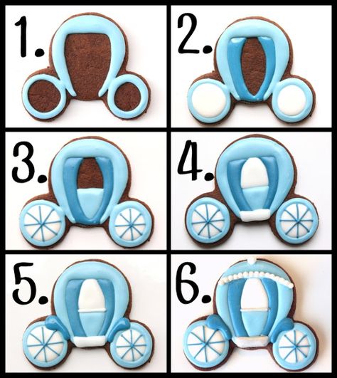 Homemade Cookie, Princess Cookies, Cookies Decoradas, Disney Cookies, Decorated Cookies Tutorial, Princess Carriage, 3d Cookie, Custom Cookie, Halloween Cookie