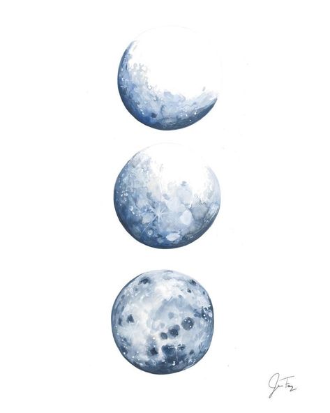 Galaxy Painting Acrylic, Moon Phase Art, The Moon Cycle, Moon Watercolor, Moon Phases Art, Moon Cycle, Moon Art Print, Art Moon, Moon Wall Art