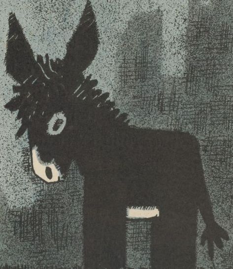 L'arche de Noé / texte et dessins de André Hellé #gallica âne, donkey, cute, baudet, animal, vintage, art deco, retro, blue, child, enfant, décoration Horses Illustration, Donkey Painting, Vintage Animal Illustration, Donkey Art, Donkey Drawing Sketches, Donkey Tattoo, Donkey Illustration, Donkeys, Donkey Outline