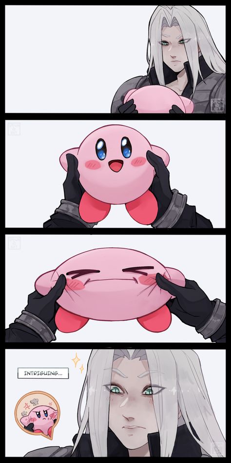 Actually im not so sure if kirby liked that Metaknight Kirby Human, King Dedede Human, Human Kirby Art, Kirby As A Human, Ssbu Fanart, Kirby Crossover, Kirby Susie, Kirby Matching Pfp, Human Kirby