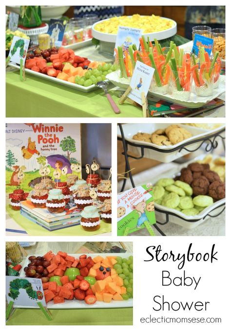 Storybook Baby Shower Ideas Storybook Baby Shower Theme, Baby Shower Ideas For Boys Themes, Storybook Party, Baby Shower Ideas For Boys, Book Shower, Storybook Theme, Storybook Baby Shower, Boy Baby Shower Ideas, Ideas Baby Shower