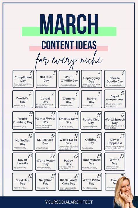 March content ideas for every niche Instagram Story Content Ideas, Content Ideas For Instagram Business, Story Content Ideas, Instagram Story Content, Instagram Feed Post, Content Ideas For Instagram, Story Content, March Ideas, Facebook Engagement Posts