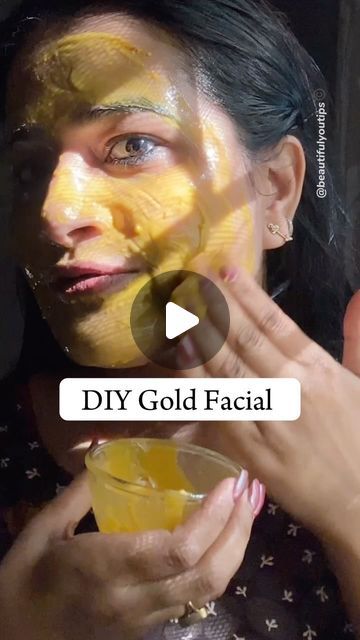 𝑩𝒆𝒂𝒖𝒕𝒊𝒇𝒖𝒍 𝒀𝒐𝒖 𝑻𝒊𝒑𝒔 on Instagram: "DIY Gold Facial, super bright, glowing skin. If you are a bright to be then must try this because it’s like magical facial at home. You get thousands of rupees glow at home just free of cost so must try this also recommend your friends and family members. If you have any query, then please ask me in the comment section.
.
.
.
.
.
.
Follow for more.
#skincare #beauty #facial #glowingskin #reels" Best Diy Face Mask, Diy Facials, Bridal Skin Care, Gold Facial, Facial At Home, Bright Glowing Skin, Beauty Facial, Glowing Skin Mask, Diy Gold