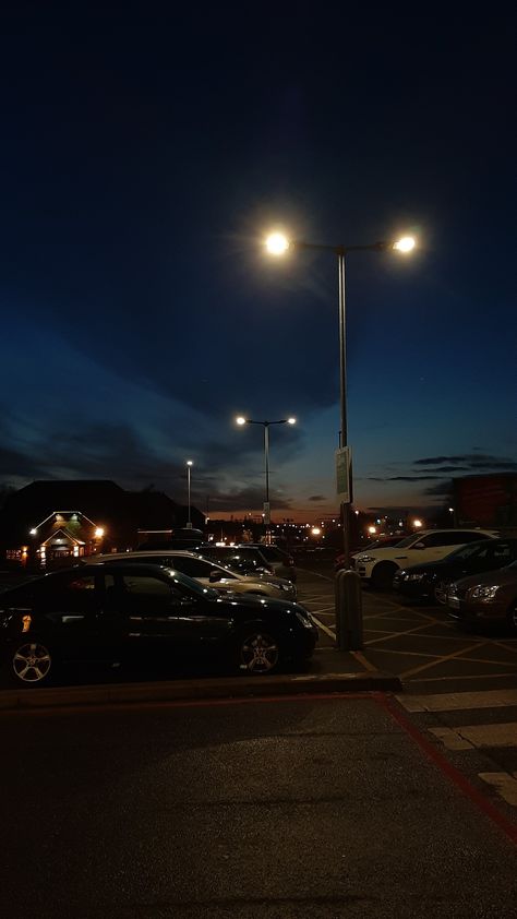 Dark Parking Lot Aesthetic, Parking Lot At Night Aesthetic, Aesthetic Parking Lot Pictures, Empty Parking Lot Night Aesthetic, Park At Night Aesthetic, Dark Parking Lot, Parking Lot At Night, Parking Lot Pictures, Parking Lot Aesthetic