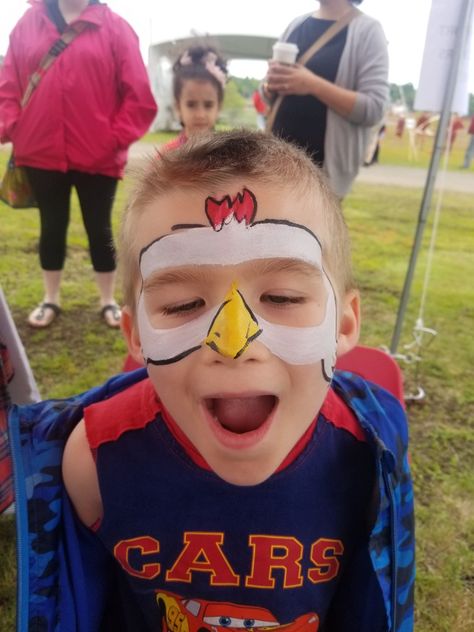 Chicken Face Painting, Chicken Face Paint, Chicken Makeup, Face Paint Makeup, Kids Makeup, Face Painting, Face Paint, Carnival Face Paint, Chicken