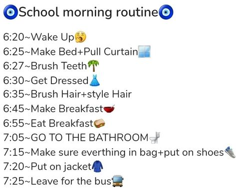 Morning Routine Wake Up At 6:30 Leave At 7:20, Morning Routine 6:30 To 7:30, Morning Routine 6am To 7:30am, 6:30 Morning Routine School, 6:30 Morning Routine, School Morning Routine 5 Am, Moring Routine, Tips For 6th Grade, 5am Morning