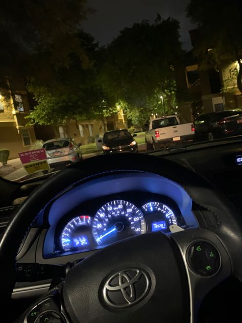 Late night drive, aesthetic, influncer, toyota, camry, 2014, light, night Driving Aesthetic Toyota, Steering Wheel Aesthetic Night, Black Toyota Camry Red Interior, Car Steering Wheel Aesthetic Night, Toyota Camry Inside, Inside Of Car Aesthetic Night, Late Night Drives, Toyama, Perfect Date