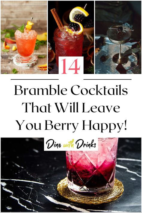 Collage of 4 bramble cocktails. Bramble Cocktail, Fruity Cocktails, Thirsty Thursday, The Best Recipes, Bramble, Refreshing Cocktails, Adult Drinks, Cocktail Recipe, Mixology