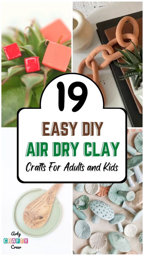 Diy Crafts With Air Dry Clay, Air Dry Clay Gifts For Men, Clay Crafts For Adults, Clay Projects For Adults, Clay Crafts Air Dry Easy, Dry Clay Crafts, Air Dry Clay Crafts, Clay Projects For Kids, Functional Crafts