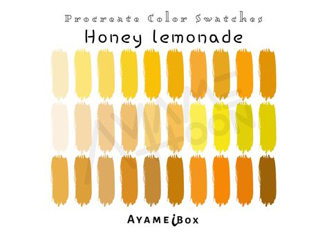 Wedding Color Swatches, Crush Illustration, Lemonade Illustration, Honey Lemonade, Orange Color Palette, Yellow Color Palette, Orange Palette, Orange Color Palettes, Color Palette Yellow