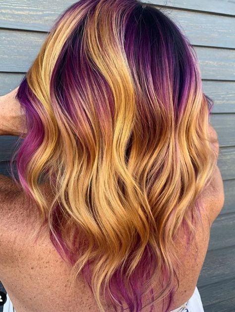 Edgy Hair Color, Yellow Highlights, Pulp Riot Hair Color, Vivid Hair Color, Pulp Riot Hair, Beautiful Haircuts, Spring Hair Color, Different Hair Colors, Edgy Hair