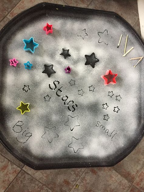 Outer Space Eyfs, The Moon Eyfs Activities, Man On The Moon Eyfs Activities, Whatever Next, Star Activities For Kids, Space Theme Tuff Tray Ideas, Space Tough Tray Ideas, Starry Night Eyfs, Space Topic Eyfs