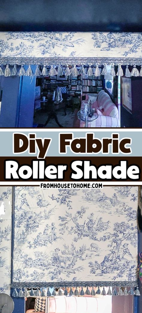 A roller shade is an inexpensive curtain that doesn't take up a lot of space, which is perfect for decorating small rooms. Here's a tutorial on how to make a DIY Fabric Shade Roller using affordable tools Diy Curtains Cheap, Decorating Small Rooms, Roller Tutorial, How To Make Blinds, Inexpensive Window Treatments, Roll Blinds, Diy Window Shades, Window Shades Blackout, Fabric Roller Shades