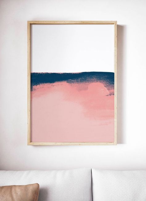 Watercolor Art Abstract, Pink Art Print, Soyut Sanat Tabloları, Etsy Art Prints, Contemporary Abstract Art, Etsy Art, Pink Art, Minimal Art, Print Pink