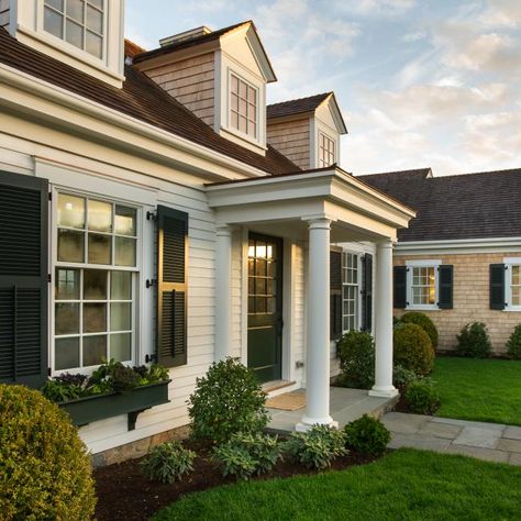 Classic Landscaping, Cape House Exterior, Cape Cod House Exterior, Patrick Ahearn Architect, Cape Cod Home, Hgtv Dream Homes, Dream Patio, Shingle Siding, Hgtv Dream Home