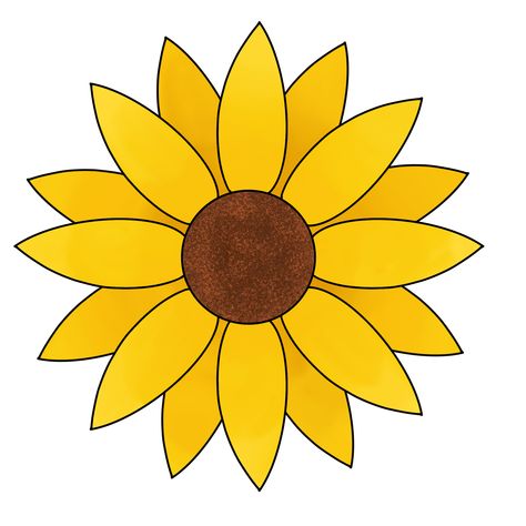 Bright happy sunflower design digital art flower garden gardener gardening outdoors allotment grandparent grandad grandpa sun yellow brown vibrant present easy to draw how to simple buy Sunflower Drawings Simple, Cute Easy Sunflower Drawings, Easy Flower Drawings Color, Cute Yellow Drawings Easy, How To Draw Yellow Flowers, Cute Yellow Flowers Drawing, Yellow Flower Drawing Simple, How To Draw A Sun Flower, Drawing Ideas Easy Flowers Simple