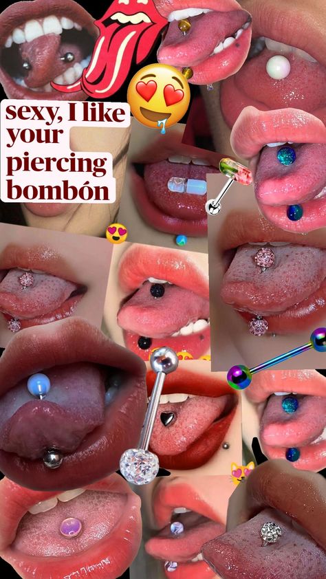 Venom Bites Tongue Piercing, Different Tongue Piercings, Grunge Piercings, Venom Piercing, Dream Piercings, Pretty Piercings, Tongue Piercing Jewelry, Tongue Piercings, 2000s Punk